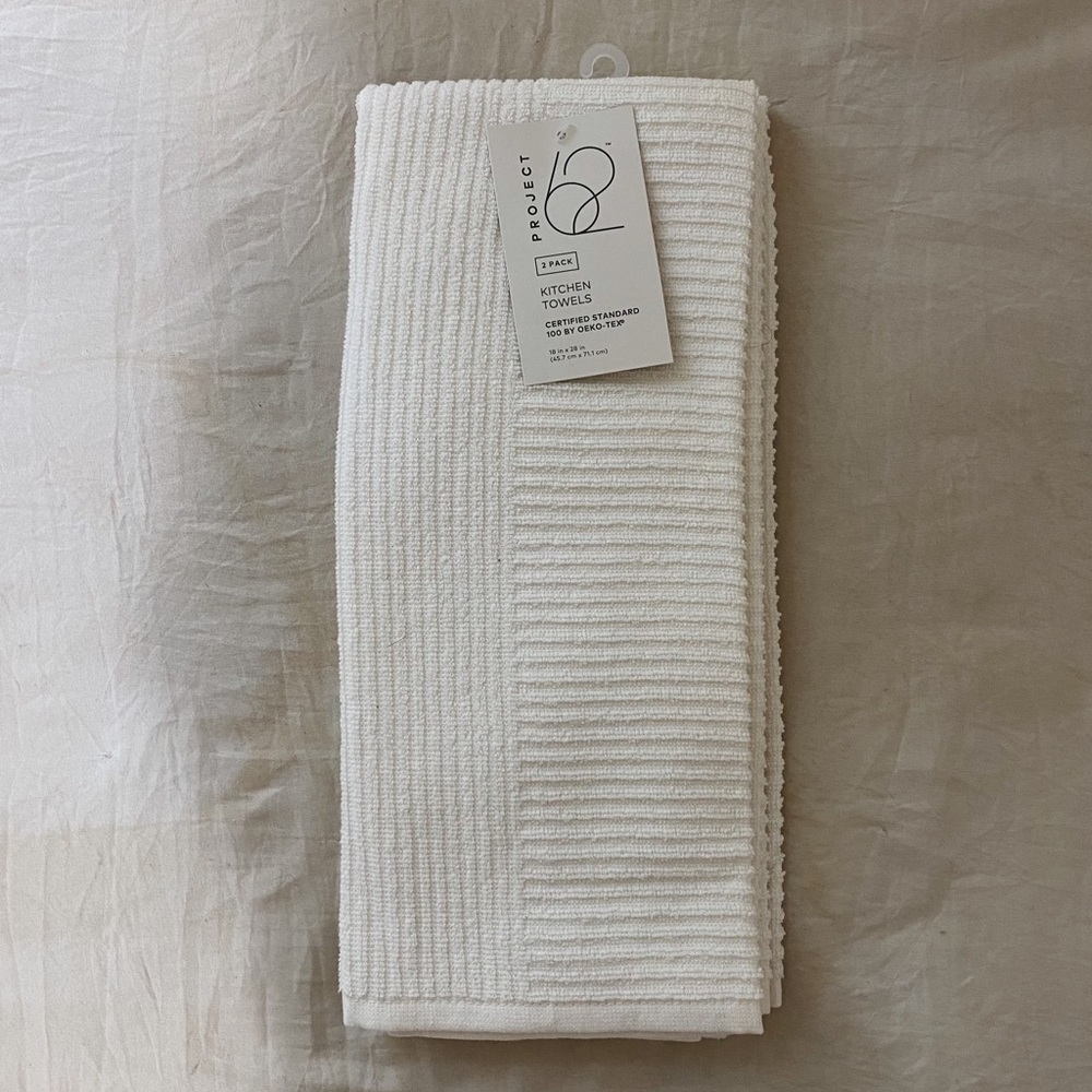 Project 62 White Ribbed Kitchen Towels